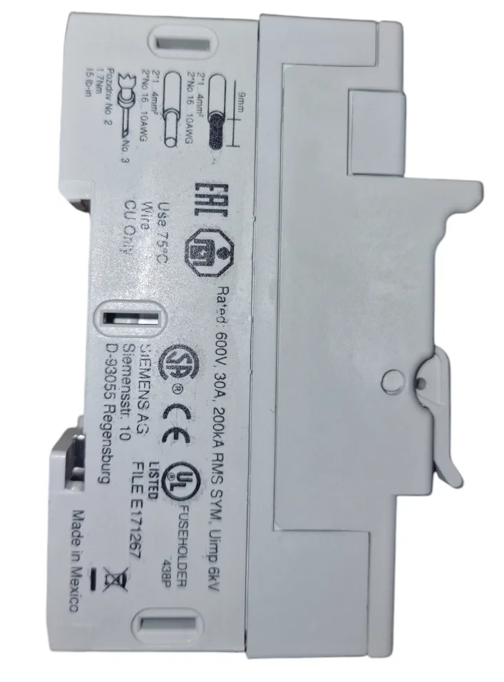 Siemens 3NW7534-1HG SENTRON Sicherungshalter Class CC 3-polig 30A 600V