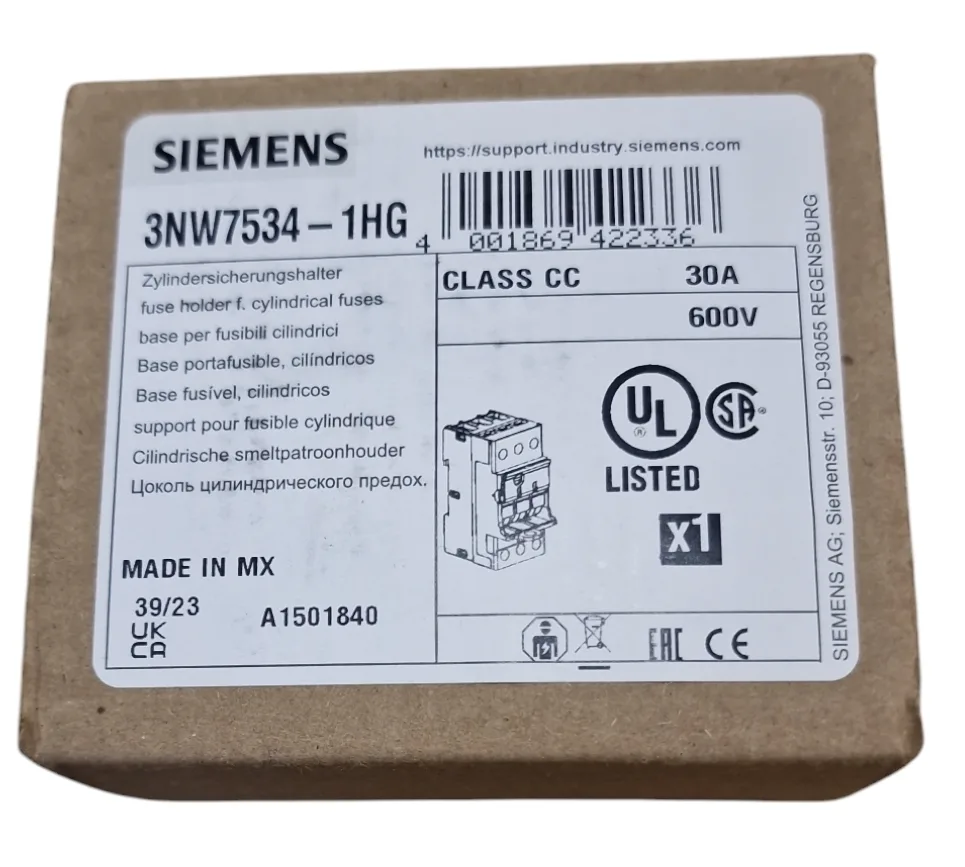 Siemens 3NW7534-1HG SENTRON Sicherungshalter Class CC 3-polig 30A 600V